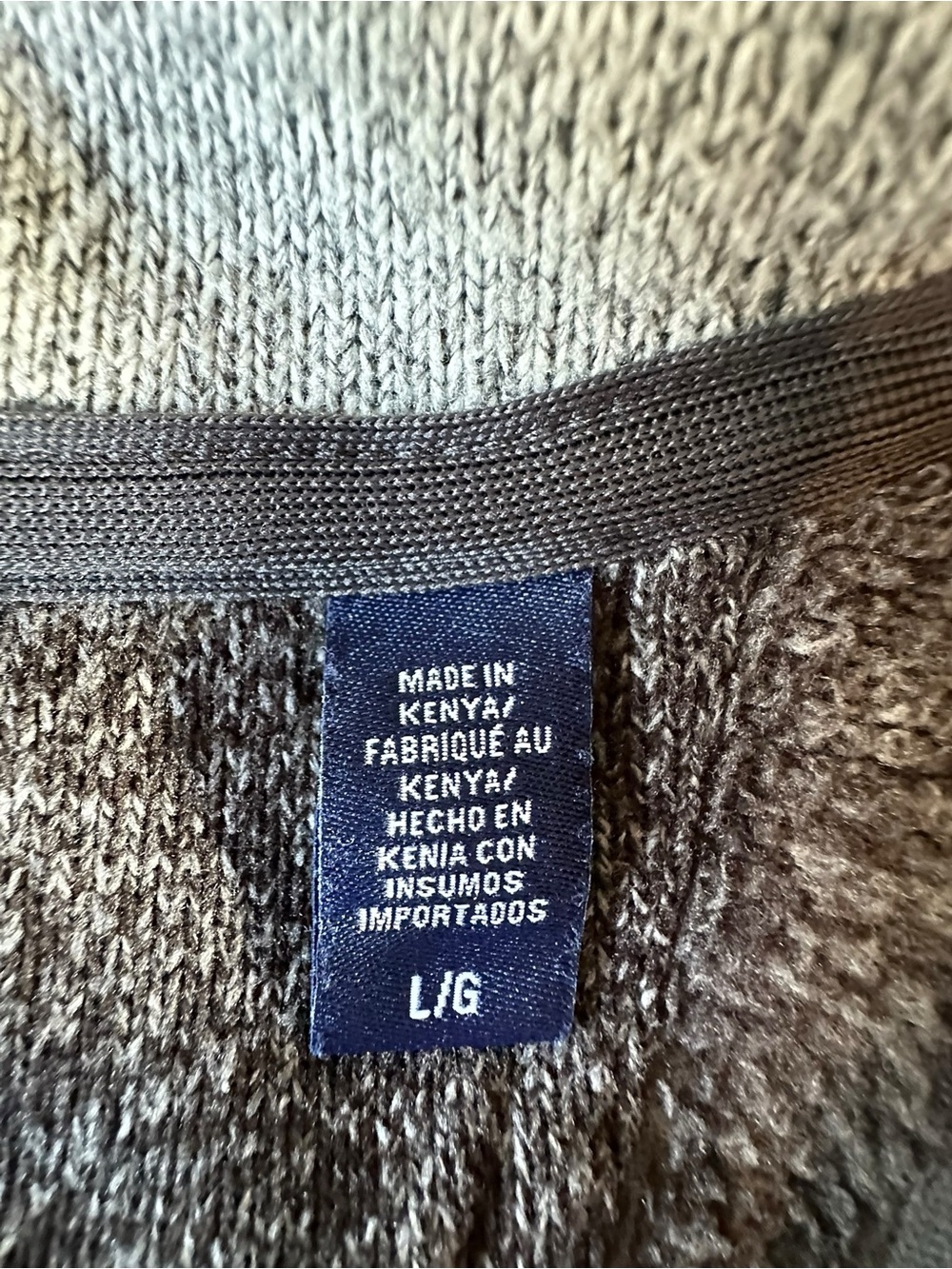 Izod Two-Tone Half-Zip Pullover - Dark Gray & Light Gray Large - Picture 5 of 13